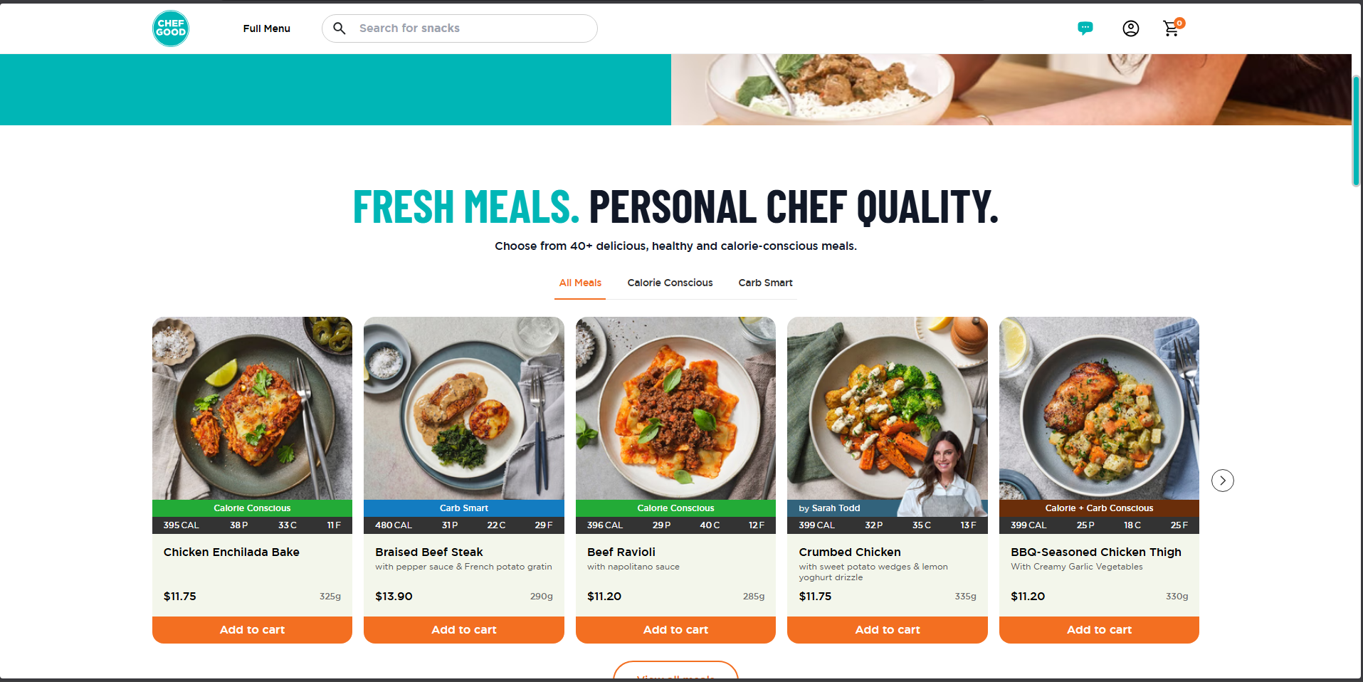 Chefgood - Landing Page screenshot