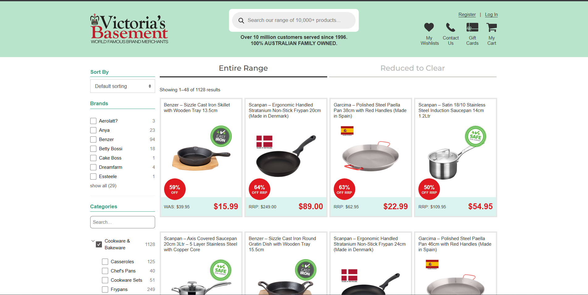 Victoria's Basement WooCommerce Platform screenshot