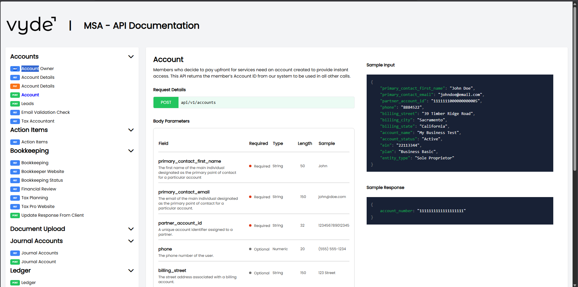 Vyde MSA (Microservice Architecture) screenshot